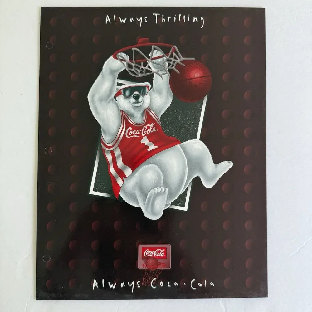 Vintage Coca Cola Coke Soft Drink Folder Polar Bear 1997 Memorabilia Set of 4